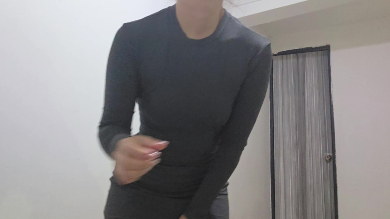 alexia twerk videos: W domu try-on haul grey dress fitting &amp; styling sesja