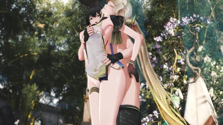 NSFWOtaku: Wuthering Waves - scenă sexuală intimă Suisui și Rover - animație 3D Hentai