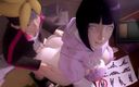 Velvixian 3D: Boruto x Hinata debout par derrière