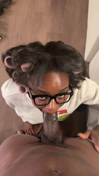 Ebony Step Sis Pulls Out BBC While Clan Is Watching a Movie