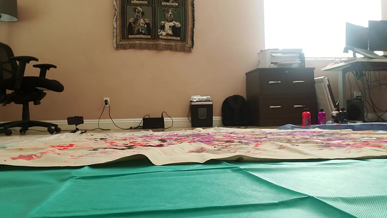 Kyla Keys: Bts - pintura corporal nua na tela