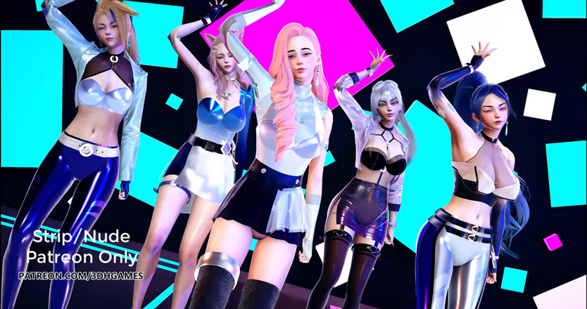 3D-Hentai Games: Exid - DDDセクシーなKpopダンスKda Ahri Akali Kaisa Evelynn Seraphine Kdaすべてのアウト