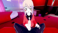 Hentai_Smash: 第一人称视角在酒店房间里操查理。在她嘴里射精，然后把她操在床上。Hazbin酒店成人动漫。