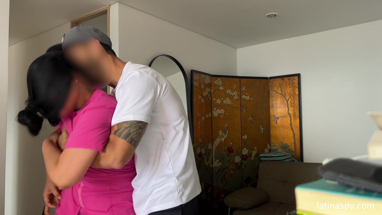 Latinaspy: Maid with Huge Ass Cleans Apt Then Jerks Her Boss...