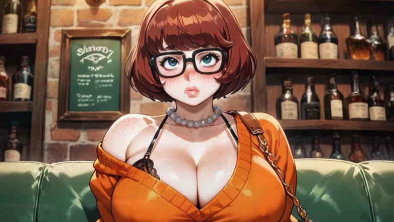 Real story futanari JOI: Fanfic. Velma Dinkley je děvka Shemale která si užívá perverzi .....