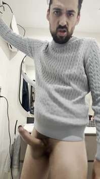 Hot Mature Stepdaddy Jerking off and Showing Ass