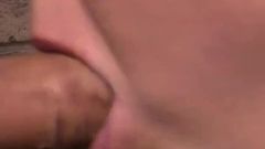 MILF blowjob cock neighbor and handjob in the hall