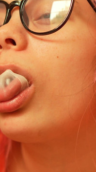 Your Stepmother Is Chewing Gum and Blowing Bubbles, Then She Smokes a Cigarette, Exhaling Smoke While She Chews, and Blows