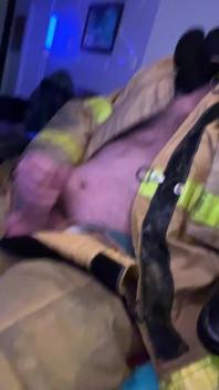 Quick Cum in Firefighter Gear