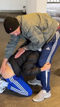 Young Arab Cocksucker Takes Massive White Dick in Parking Lot - 1