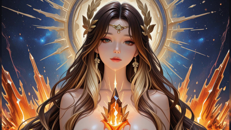 VelvetInk Studio: Presentazione di una dea nuda cosmica: galattica blue aura &amp; Molten...