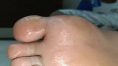 Fetish guys: Oiled up Solo Smooth Foot Fetish Tease