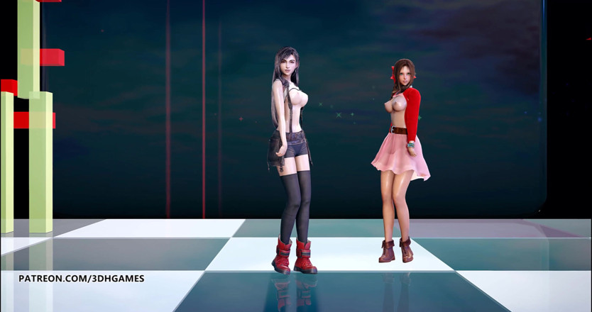 3D-Hentai Games: Berry Good - Mellow Mellow, Tifa Lockhart Aerith, sexy striptýz final...