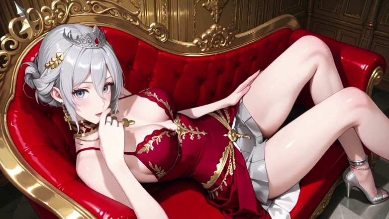 Tay Swift X: Silver Queen on the Golden Throne! Red Silk, Lazy Gaze,...