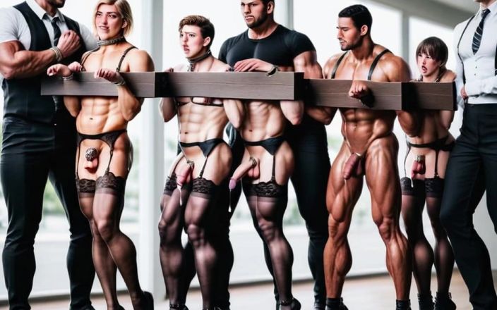 AI gay porn: Gay Crossdresser jebanie przez Big Dick