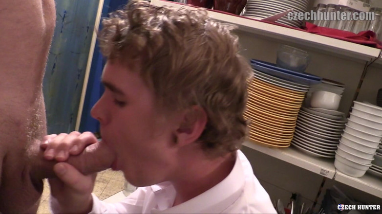 Czech Hunter: Amateur Czech Hunter Seduces Young Waiter for a Bareback Sex...
