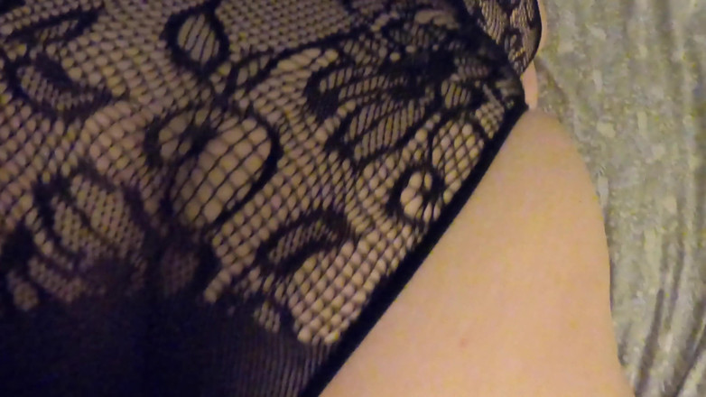Fukin-Poodles: Leche en body sin entrepierna negra - completo