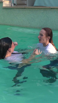 Sophia Locke & Aleska Mink - Intense Girl Girl Wet Jeans Catfight