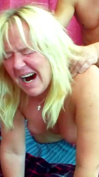 BBW blonde mature gets big cock fucked by boy and gets cumshot