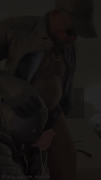 Interracial Leather Muscle Tit & Cock Play