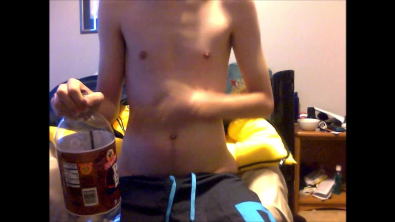 ElementX1018: Young Guy Fills His Stomach with Water