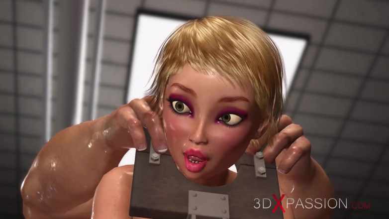 3dxpassion: Giovane bionda sexy dai seni grandi viene scopata duramente da...