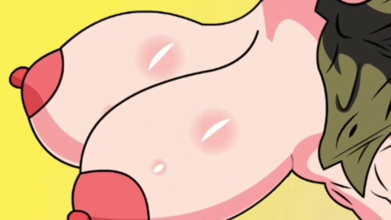 Animate golden: Ejakulasi internal wanita dengan toket besar