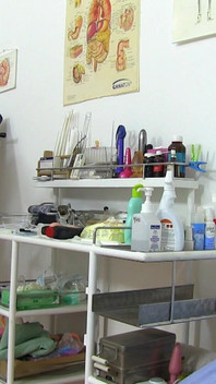 Gynekologická prohlídka blonďaté zralé ženy