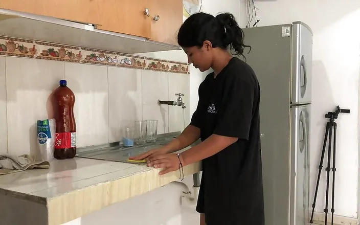 Johanna_love: My Stepsister Is Cleaning the Kitchen and I Get to...