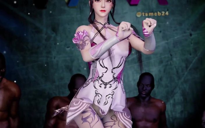 Why fuck so hard: Cô vợ cosplay ngực bự 3d làm tình tập thể đầu tiên