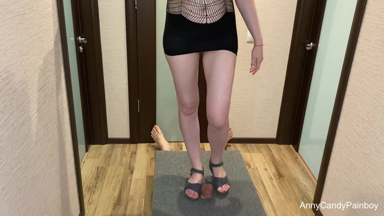 AnnyCandyPainboy: Girl punished dick on the milking board
