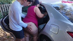 Riderqueen: Touches Ass - Fat Mature Woman Is Fucked in the Car...