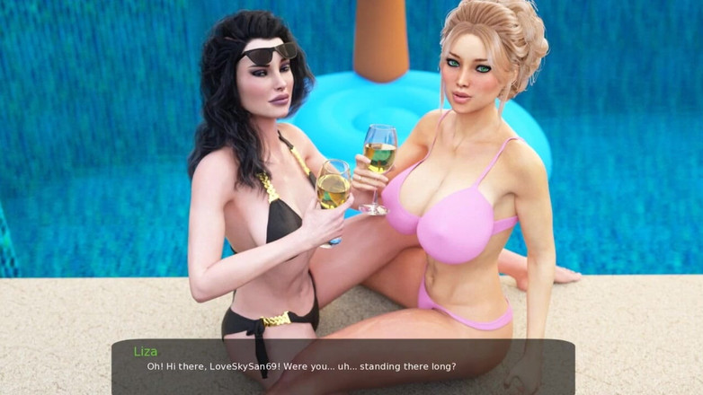 LoveSkySan69Real: Orta yaşlı seksi kadın şehri [v0.6e] havuzda bölüm 61 lezbiyen çok ateşli!! Loveskysan69 tarafından