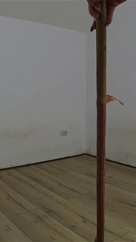 Nympho Maid Masturbates with Broom & Mop While Cleaning an Abandoned House