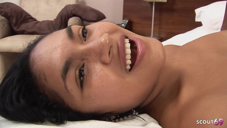 Full porn collection: Skinny Latina Teen Cindy in Interracial Big Black Cock in...