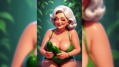 AI Porn: Анимация бабушки с огурцом