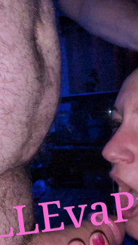 Maty Kinn with Her Mouth Open Full of Cum on Her Body and Ass. She Loves It