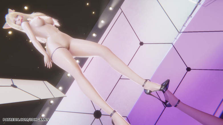 3D-Hentai Games: Mmd Hyo Min - Nice Body Ahri Sexy Naked Dance League...