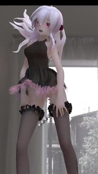 [mmd] Deboli color seta nera, anale serra con motivo osceno