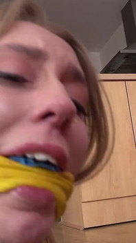 Alina and Latina in Yoga Class Turned Into Bondage Predicament! Now Pretty Girls Are Tied up and Tight Cleave Gagged!