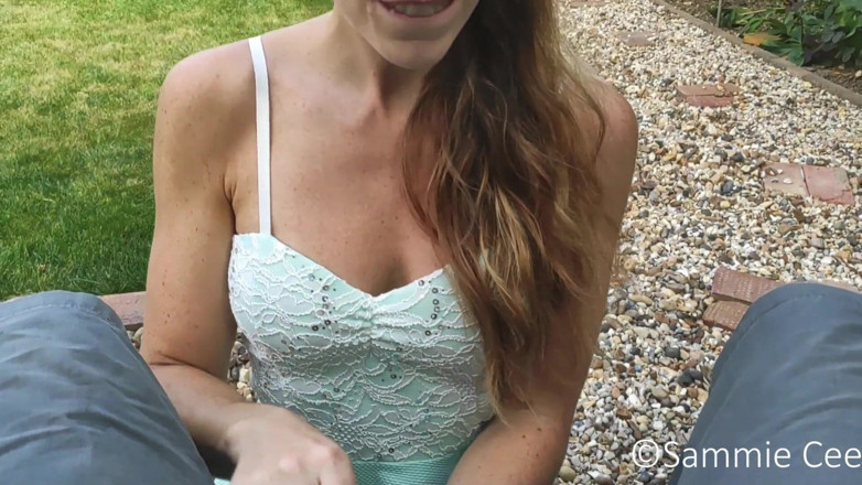 Sammie Cee: Garten-blowjob und gesichtsbesamung