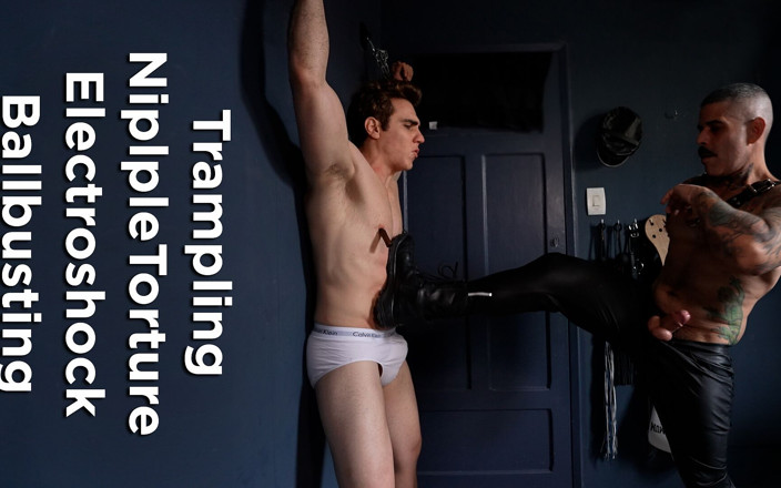 Victor Punish: Sesi BDSM kulit - memijak cbt dan bermain puting