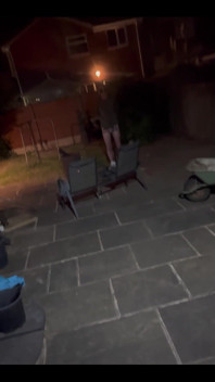 Left Outside Restrained Half Naked