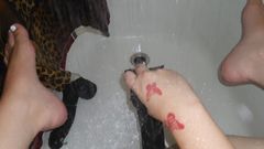 Shower Dildo Play