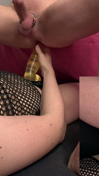 Twink`s Ass Filled by Giant Monster Dildo Prostate Orgasm with Stuffed Ass No Hands Cumshot