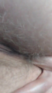 Fingering My Super Hairy Asshole with Moaning