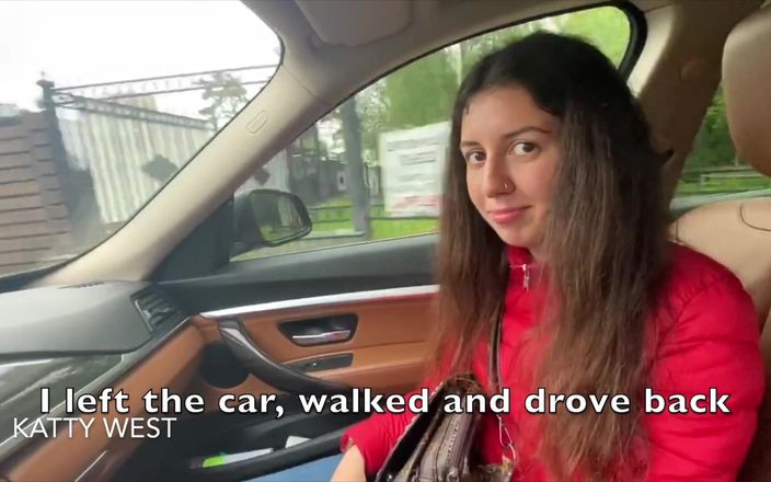 KattyWest: Chica rusa de 18 años chupa polla en un auto para...