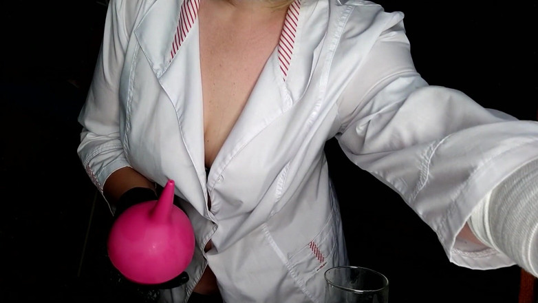 OurFetishLife: Medical fetish nurse golden nectar enema