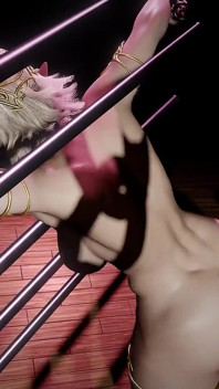 Elf tóc vàng nóng bỏng bdsm ponding