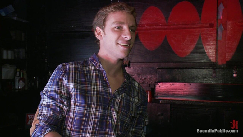 Bound in public: Sebastian Keys Gets His Ass Stretched and Pissed on in...